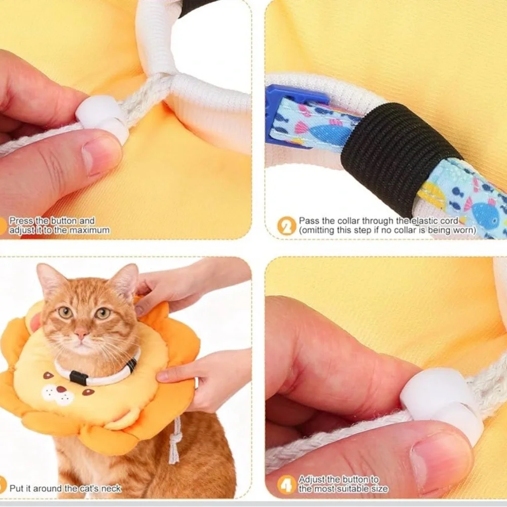 Soft, Cat cone / E collar, for after surgery to prevent licking